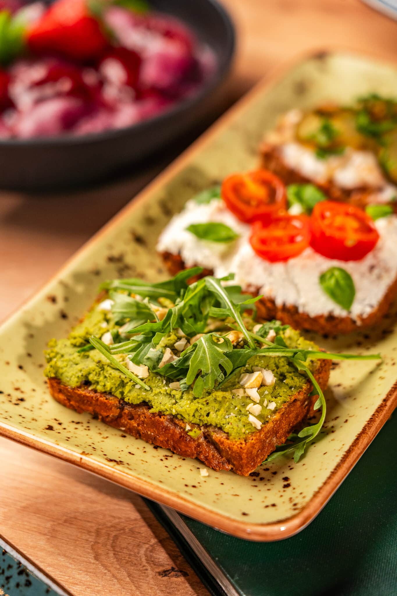 Chleb z trzema pastami